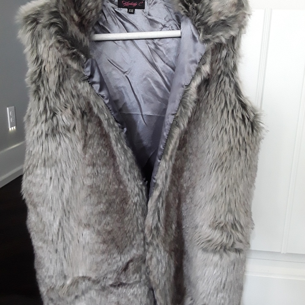 Faux fur vest